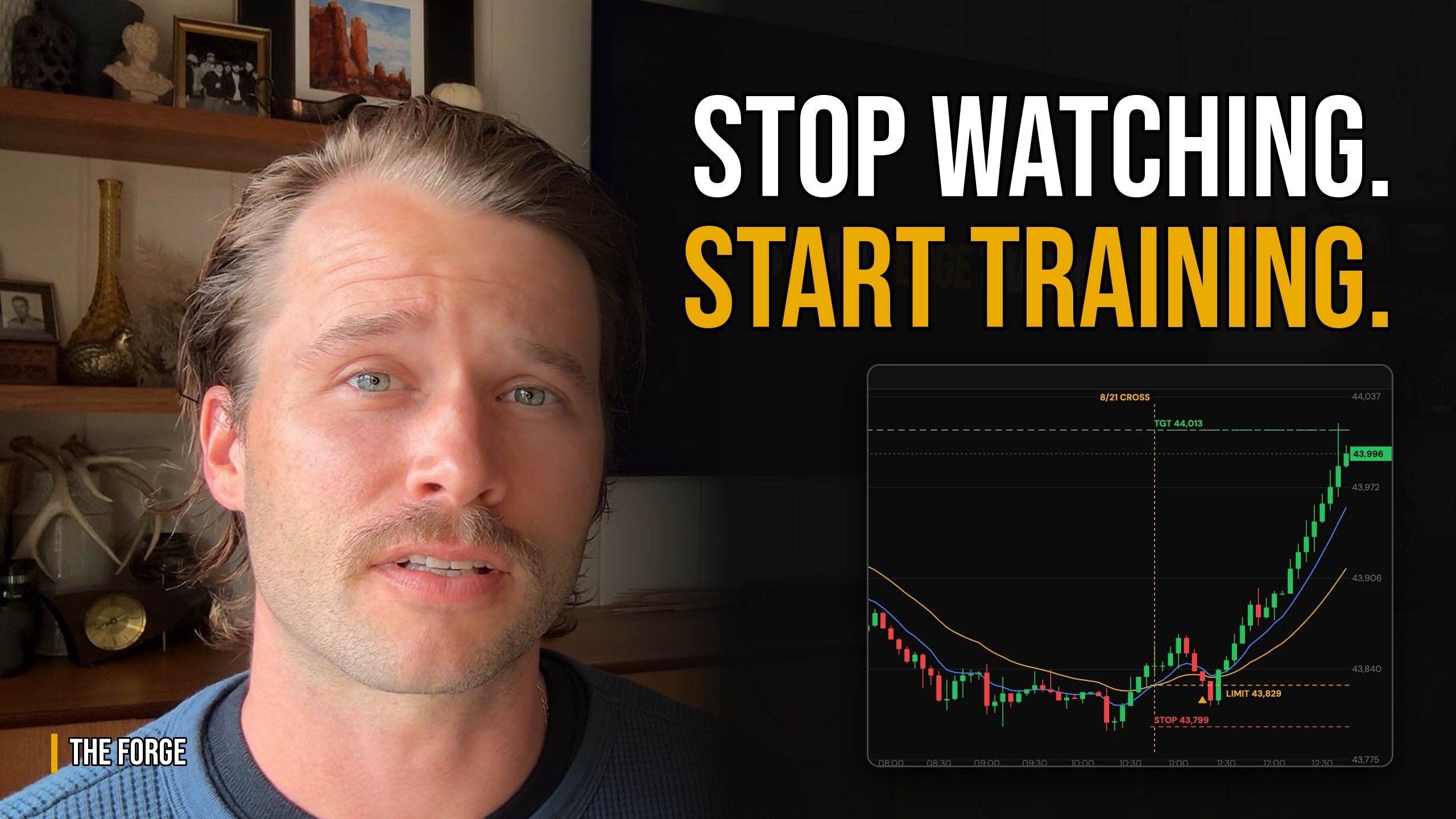Stop watching. Start training. A walkthrough of the Forge, with a practice trade on the chart.
